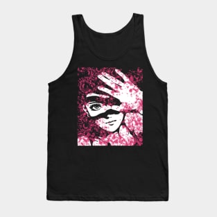 Punk Fashion Style Retro Red Glowing Girl Tank Top